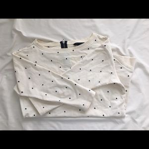 Tommy hilfiger poka dot shirt, cream color size s